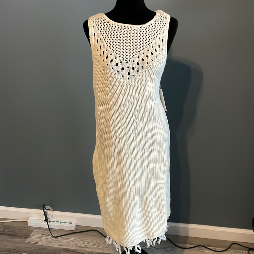 NWT XXL Just Fab sweater dress off white